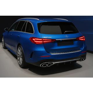 Накладка на задний бампер Carmos мат (SW, нерж. сталь) Mercedes C-class W206 2022- гг. фото 1